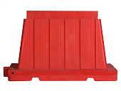 Дорожное ограждение вкладывающийся барьер блок 120*50*75см красный