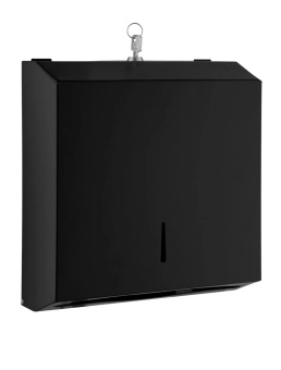 Диспенсер для бумажных полотенец металл антивандальный Mantella черный