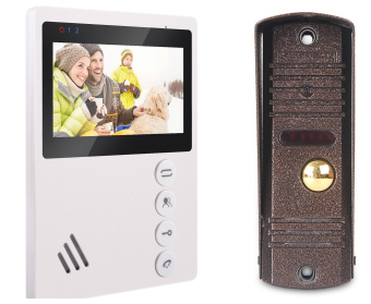 Видеодомофон домофон и вызывная панель видеодомофона Mantella Elly SQ 4.3 дюйма