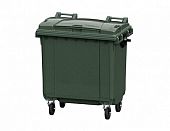 Пластиковый мусорный бак контейнер для мусора 770 литров зеленый во Владивостоке