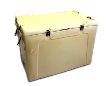 Изотермический контейнер 220 литров 1050х640х750 с крышкой (бежевый)